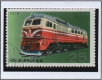 Stamps North Korea -  Locomotoras:  Kumsog Diesel