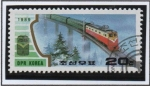 Stamps North Korea -  Locomotoras: Puente Crossing