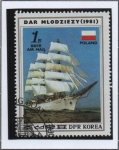 Stamps North Korea -  Barcos: Dar Mlodzezy