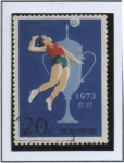 Stamps North Korea -  Victorias Norcoreanas en 1973: Voleibol