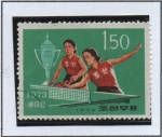 Stamps North Korea -  Victorias Norcoreanas en 1973: Tenis d' mesa