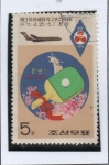 Sellos de Asia - Corea del norte -  Campeonatos d' tenis d' mesa. Paddle y Cinta