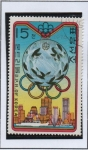 Stamps North Korea -  Ganadores, 21 d' Montreal: Plata Ciclismo Daniel Morelon