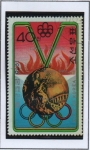 Stamps North Korea -  Ganadores, 21 d' Montreal: Oro Boxeo Ku Yong Jo