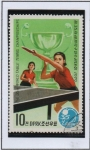 Stamps North Korea -  Campeonato Mudial d' tenis d' masa. Dobles Femeninos