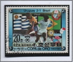 Stamps North Korea -  Copa Oro Mini-Campeonato Mundial: Uruguay-Brasil