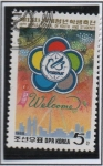 Stamps North Korea -  Festival Mundial d`l` Juventud: Emblema