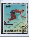 Stamps North Korea -  Juegos Olimpicos Los Angeles'84: Velocista