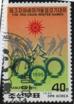 Stamps North Korea -  Juegos Asiáticos, Beijing: Emblema d' l' Juegos