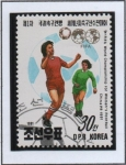 Stamps North Korea -  Campeonato Mundial de Futbol Femenino China: Al frente d' l' Pelota