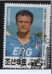 Stamps North Korea -  U.C.Sampdoria Campeón d' Futbol Italiano:  Pietro Vierchowod