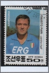 Sellos de Asia - Corea del norte -  U.C.Sampdoria Campeón d' Futbol Italiano:  Fausto Pari