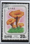 Stamps North Korea -  Hongos Cantharellus Cibarius