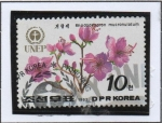 Sellos de Asia - Corea del norte -  Dia mundial d' medio Ambiente: Flor Rhododendron