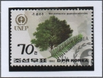 Stamps North Korea -  Dia mundial d' medio Ambiente: Arbol Metasequoia