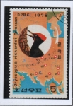Stamps North Korea -  Pajaro Carpintero: Pico negro vientre blanco