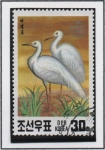 Stamps North Korea -  Aves Amenazadas: Garcetas Grandes
