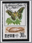 Stamps North Korea -  Polillas d' Seda: Attacus  ricini