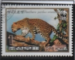 Stamps North Korea -  Leopardo: en la rama