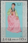 Stamps North Korea -  Trajes d' temporadas d' l' Dinastía L: Primavera