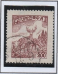 Stamps South Korea -  Ciervos