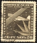 Stamps Chile -  Hidroavión y brújula.