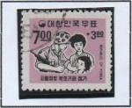 Stamps South Korea -  Soldado y niño