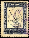 Stamps America - Paraguay -  Mapa de Paraguay.