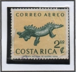 Stamps Costa Rica -  Figura d' Aligátor