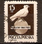 Stamps : Europe : Poland :  Paloma sobre globo