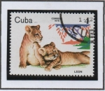 Stamps Cuba -  Animales d' Zoo: Cachorros d' Leon