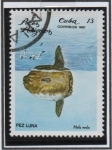 Stamps Cuba -  Peces. Luna