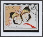 Stamps Cuba -  Mariposas: Eurema daria