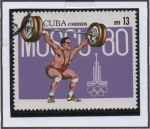 Stamps Cuba -  Juegos Olímpicos d' Moscú Halterofilia