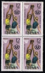 Stamps : Europe : Spain :  1976 B4 Olimpiada de Montreal: baloncesto Edifil 2