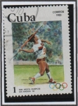 Stamps Cuba -  Juegos Olimpicos los Angeles: Jabalina