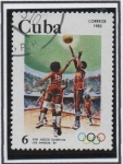 Stamps Cuba -  Juegos Olímpicos los Ángeles: Baloncesto