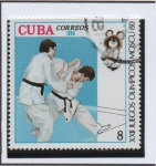 Sellos de America - Cuba -  Juegos Olímpicos d' Moscú: Judo