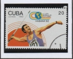Stamps Cuba -  Copa mudial d' Atletismo la Habna: Jabalina