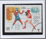 Sellos de America - Cuba -  Juegos Olimpicos d' Barcelona: Oro Boxeo