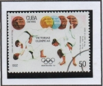 Stamps Cuba -  Juegos Olimpicos d' Barcelona: Plata