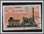 Stamps Cuba -  EXPO'86 Vancouver: Stephenson's rocket 1829