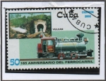 Stamps Cuba -  165 Aniv. d' Ferrocarril: Vulcan