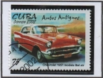 Sellos de America - Cuba -  Coches Antiguos: Chevrolet Bel air 1954