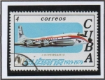 Sellos de America - Cuba -  50 Aniv. d' l' Aerolíneas Cubanas: Britania