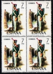 Stamps Spain -  1976 B4 Uniformes Militares: Artilleria de a pie 1828 Edifil 2353