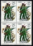 Stamps Spain -  1976 B4 Uniformes Militares: Infanteria ligera 1830 Edifil 2354
