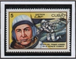 Sellos de America - Cuba -  20 Aniv. d' primer hobre en el Espacio: Aleksei A. Leonov