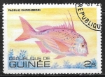 Stamps Guinea -  Peces = Goldenhead Porgy (Pagrus ehrenbergi)