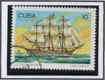 Stamps Cuba -  Buques d' Guerra: San Carlos